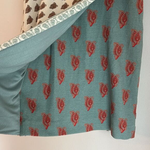 Anthropologie Maeve Women's Size 6 Faux Wrap Pencil Skirt Side Tie Textured EUC! - Picture 6 of 12